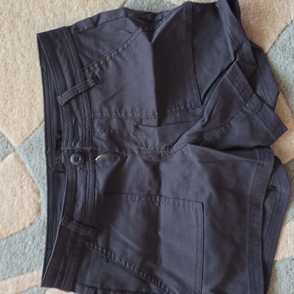 Prana Charcoal Buttoned Shorts